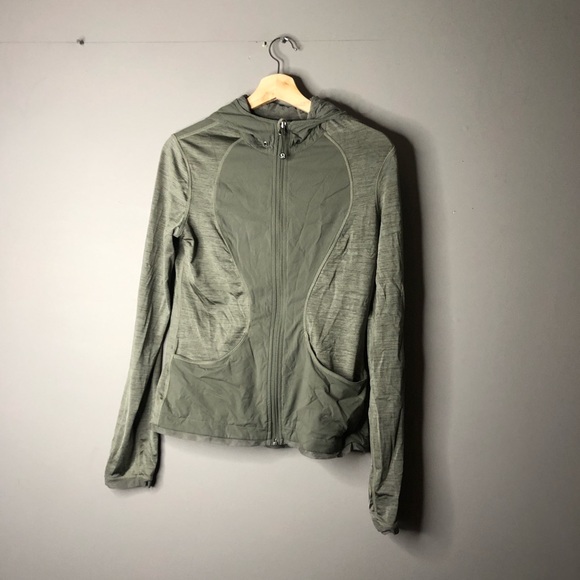 Lululemon brown hooded jacket sweater 6